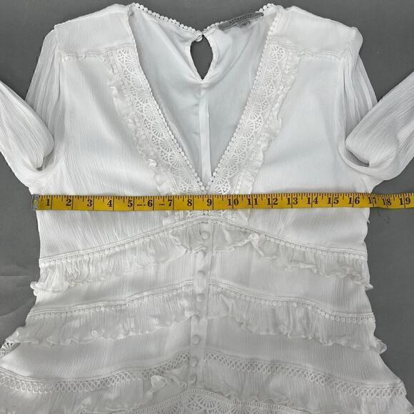 $329 AllSaints Mini Dress Womens 10 Vintage Romance Boho Chic Cottagecore Fairy - Picture 12 of 16
